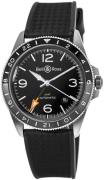 Bell & Ross Herrklocka BR-V2-93-GMT-RUBBER-STRAP Vintage