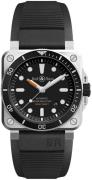 Bell & Ross Herrklocka BR-03-92-DIVER Instruments Svart/Gummi