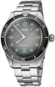 Oris Herrklocka 01 733 7707 4053-07 8 20 18 Diving Grå/Stål Ø40 mm