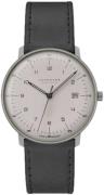 Junghans 59/2023.02 Max Bill Grå/Läder Ø38 mm