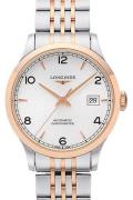 Longines Herrklocka L2.820.5.76.7 Record Silverfärgad/18 karat