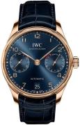 IWC Herrklocka IW500713 Portugieser Blå/Läder Ø42.3 mm