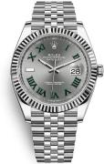 Rolex Herrklocka 126334-0022 Datejust 41 Wimbledon Grå/Stål Ø41 mm