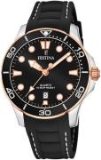 Festina Damklocka F20502-6 Boyfriend Svart/Gummi Ø38.5 mm