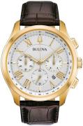 Bulova Herrklocka 97B169 Vit/Läder Ø45 mm