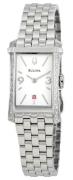 Bulova Damklocka 96R187 Diamond Vit/Stål Ø33 mm