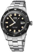 Oris Herrklocka 01 733 7720 4054-07 8 21 18 Diving Svart/Stål Ø42 mm