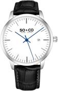 So & Co New York Herrklocka 5521.1 Madison Vit/Läder Ø40 mm