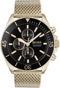 Hugo Boss Herrklocka 1513703 Svart/Gulguldtonat stål Ø48 mm