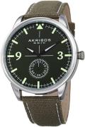 Akribos XXIV Herrklocka AK938GN Canvas Grön/Läder Ø45 mm