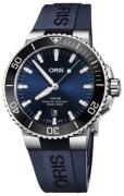 Oris Herrklocka 01 733 7730 4135-07 4 24 65EB Diving Blå/Gummi