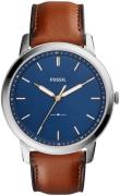 Fossil Herrklocka FS5304 Blå/Läder Ø44 mm