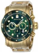 Invicta Herrklocka 23653 Pro Diver Grön/Gulguldtonat stål Ø48 mm