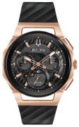 Bulova Herrklocka 98A185 Svart/Gummi Ø44 mm