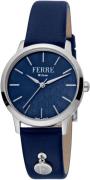 Ferrè Milano Damklocka FM1L152L0011 Donna Sara Blå/Stål Ø32 mm