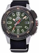 Orient Herrklocka RA-AC0N03E10B M-Force Grön/Textil Ø47.3 mm