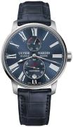 Ulysse Nardin Herrklocka 1183-310-43 Marine Collection Blå/Läder