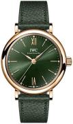 IWC Damklocka IW357415 Portofino Grön/Läder Ø34 mm