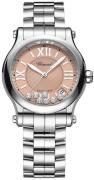 Chopard Damklocka 278559-3025 Happy Sport Rosa/Stål Ø36 mm