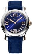 Chopard Damklocka 278582-6012 Happy Sport Blå/Läder Ø36 mm