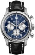 Breitling Herrklocka AB0117131C1P1 Navitimer Chronograph Blå/Läder