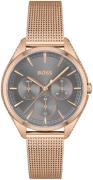 Hugo Boss Damklocka 1502639 Saya Grå/Roséguldstonat stål Ø38 mm