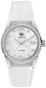 TAG Heuer Damklocka WBG1315.FC6412 Carrera Lady Silverfärgad/Gummi