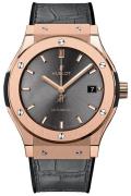 Hublot Herrklocka 542.OX.7081.LR Classic Fusion Grå/Läder Ø42 mm