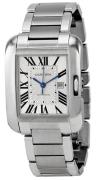 Cartier Damklocka W5310009 Tank Anglaise Silverfärgad/Stål