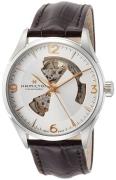 Hamilton Herrklocka H32705551 Jazzmaster Silverfärgad/Läder Ø42 mm