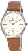 Hamilton Herrklocka H38525512 Jazzmaster Beige/Läder Ø40 mm