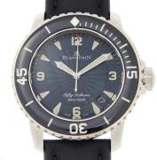 Blancpain Herrklocka 5015D-1140-52B Fifty Fathoms Blå/Läder Ø45 mm