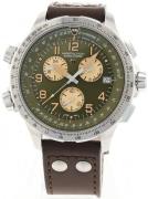 Hamilton Herrklocka H77932560 Khaki Aviation Grön/Läder Ø46 mm