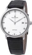 Blancpain Herrklocka 6223-1127-55A Villeret Ultraflach Vit/Läder