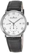 Blancpain Herrklocka 6606-1127-55B Villeret Ultraflach Vit/Läder