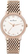 Blancpain Damklocka 6104-3642-MMB Villeret Vit/18 karat roséguld