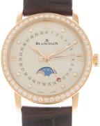 Blancpain Damklocka 6126-2987-55A Villeret Vit/Läder Ø29.2 mm