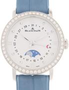 Blancpain Damklocka 6106-4628-95A Villeret Vit/Läder Ø29.2 mm