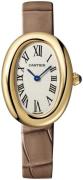 Cartier Damklocka WGBA0007 Baignoire Silverfärgad/Läder