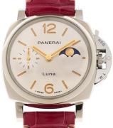 Panerai PAM01180 Luminor Due Vit/Läder Ø38 mm