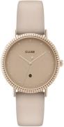 Cluse Damklocka CL63005 Beige/Läder Ø33 mm