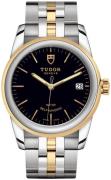 Tudor M55003-0007 Glamour Date Svart/Gulguldtonat stål Ø36 mm