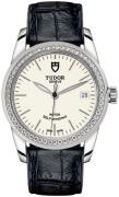 Tudor M55020-0099 Glamour Date Vit/Läder Ø36 mm