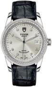 Tudor M55020-0058 Glamour Date Silverfärgad/Läder Ø36 mm