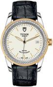 Tudor M55023-0085 Glamour Date Vit/Läder Ø36 mm