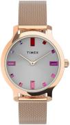 Timex Damklocka TW2U87000 Transcend Silverfärgad/Roséguldstonat