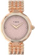 Timex Damklocka TW2V02800 Asheville Rosa/Roséguldstonat stål Ø34 mm