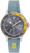 Nautica Herrklocka NAPABS021 Silverfärgad/Gummi Ø43 mm