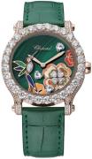 Chopard Damklocka 274425-5002 Happy Sport Grön/Läder Ø40 mm