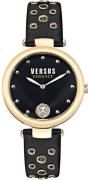 Versus by Versace Damklocka VSP1G0221 Los Feliz Svart/Läder Ø34 mm